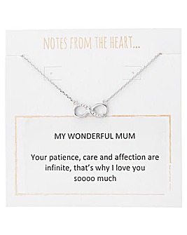 Notes from the Heart My Wonderful Mum Infinity Necklet