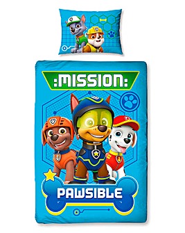 Paw Patrol Spy Personalised Reversible Duvet