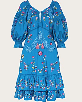Monsoon Tina Embroidered Dress