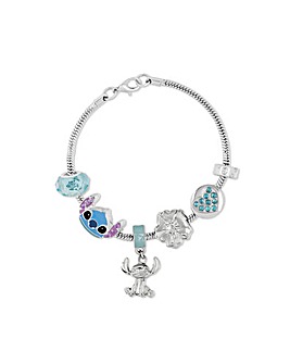 Silver Plated Stitch Charm Bracelet