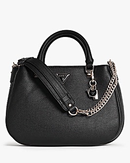 Guess Fedora Black Shoulder Satchel Bag