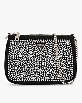 Guess Jewel Black Pouch Short Handle Bag