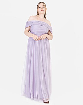 Anaya With Love Lilac Bardot Maxi Dress