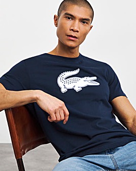 Lacoste Navy Short Sleeve Big Croc T-Shirt