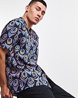 Ben Sherman Psychedelic Print Revere Collar Shirt