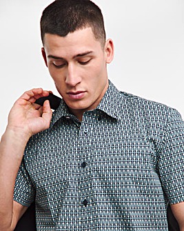 Ben Sherman Geo Spot Print Short Sleeve Shirt