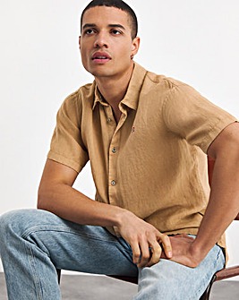 Napapijri Linen Mix Shirt Beige