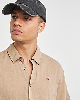 Napapijri Linen Mix Shirt Beige