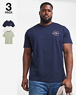 Jack & Jones Forest 3 Pack Crew Neck T-Shirt