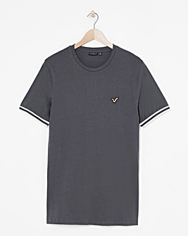 Voi Contrast Sleeve Cuff T-Shirt Long Length