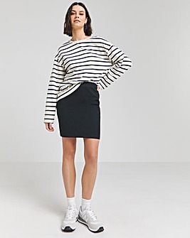 Black Value Jersey Tube Mini Skirt