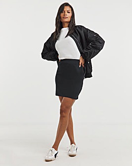 Simply Be Black Value Jersey Tube Mini Skirt