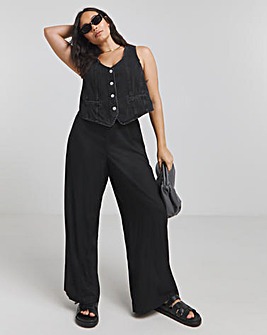 Black Wide Leg Trousers