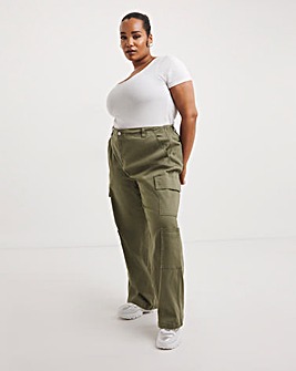 Khaki Double Pocket Stretch Cargo Trouser