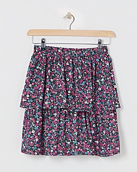 Simply Be Textured Jersey Tiered Skirt