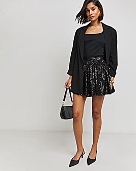 Stretch Sequin Flippy Shorts