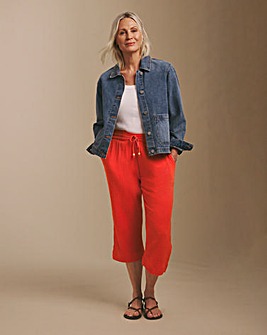 Julipa Cotton Double Cloth Crop Trousers