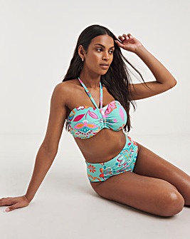 Bandeau Top & High Waist Bikini Set