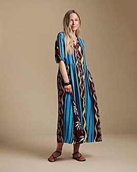 Julipa Crinkle Button Down Midi Dress