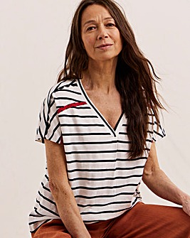 Julipa Cotton Trim T-Shirt