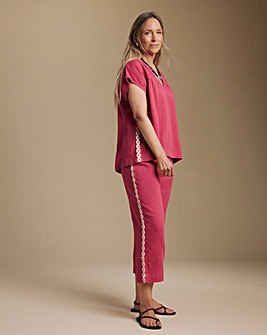 Julipa Cheesecloth Crop Trouser
