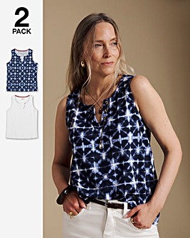 Julipa Petite 2 Pack Cotton Vest's