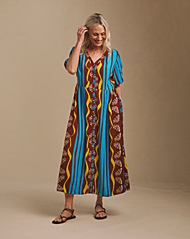 Julipa Petite Crinkle Button Down Midi Dress