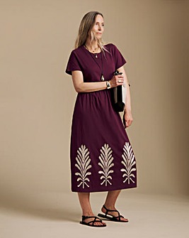 Julipa Embroidered Hem Midi Dress