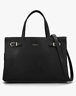 Fiorelli Etta Buckle Black Satchel Bag