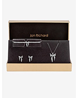 Jon Richard Silver Plated Bow Trio Set