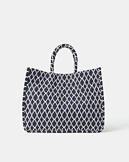 Accessorize Geometric Print Textile Handbag