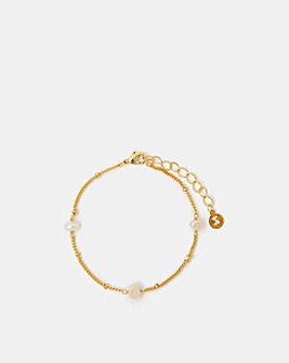 Accessorize 14ct Gold-Plated Pearl Bracelet