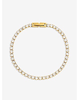Jon Richard Waterproof Gold Plated Tennis Bracelet