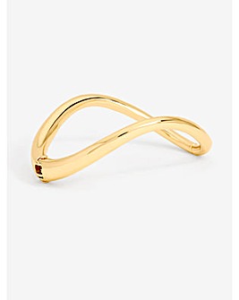 Jon Richard Gold Plated Polished Wave Cuff Bracelet