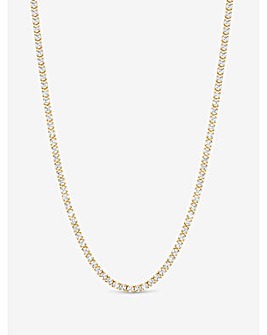 Jon Richard Waterproof Sterling Silver Plated Tennis Necklace