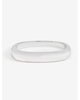 Jon Richard Silver Plated Polished Rectanglar Bangle