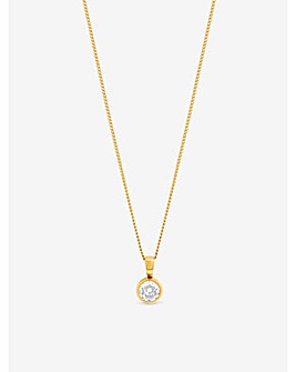 Jon Richard Waterproof Gold Plated Crystal Besel Pendant