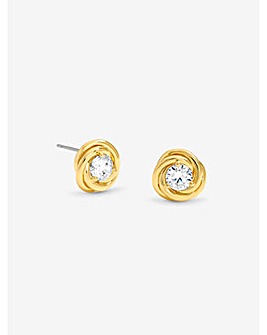 Jon Richard Gold Plated and Crystal Knot Earrings