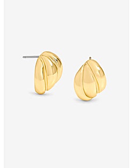Jon Richard Gold PlateD Mini Ribbed Stud Earrings