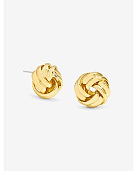 Jon Richard Gold Plated Knot Stud Earrings