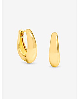 Jon Richard Gold Plated Polished Hoop Earrings