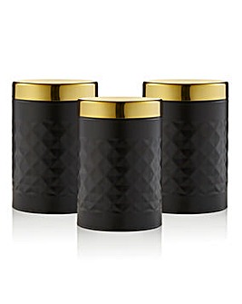 Swan Gatsby Set of 3 Canisters Black