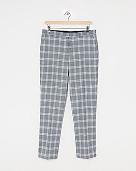 Light Grey Check Regular Fit Suit Trouser
