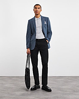 Light Blue Donegal Regular Fit Suit Jacket