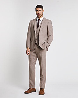 Oatmeal Donegal Regular Fit Suit Trouser