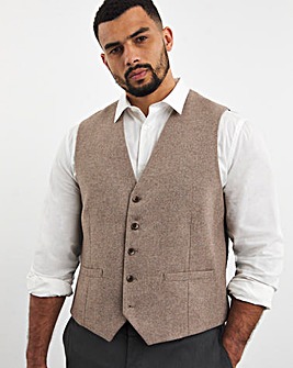 Oatmeal Donegal Regular Fit Waistcoat