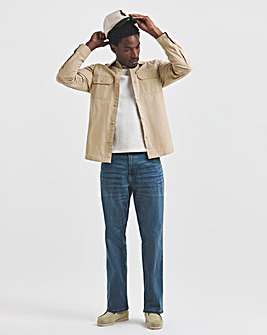 Loose Fit Stretch Jeans Mid Wash