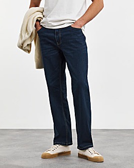 Straight Fit Stretch Jeans Darkwash