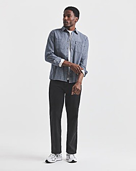 Straight Fit Stretch Jeans Black
