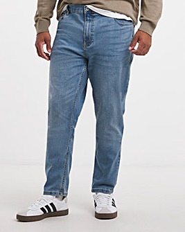 Tapered Fit Stretch Jeans Light Wash